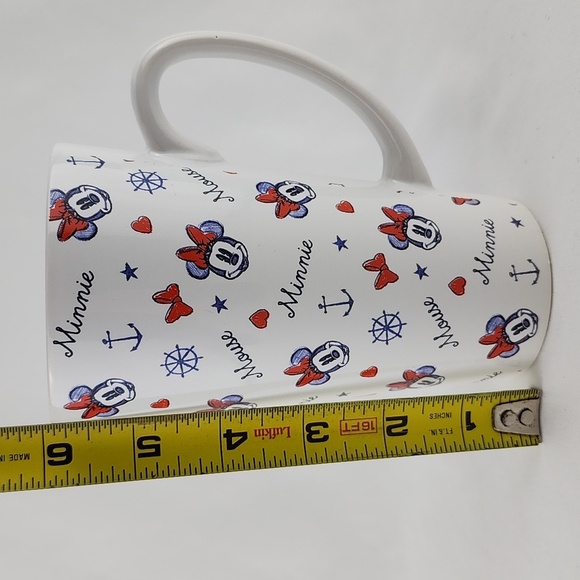 Disney Minnie Mouse Anchors Away Nautical Tall Travel Ceramic Mug Tea Coffee - Picture 14 of 15